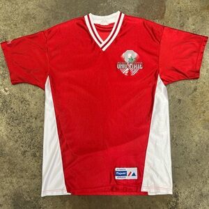 Vintage Majestic The Ohio State Jersey Men’s Large Red White Streetwear Sports